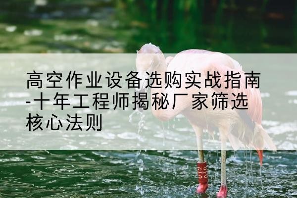 永乐群岛剪叉式升降机厂家-高空作业设备选购实战指南-十年工程师揭秘厂家筛选核心法则