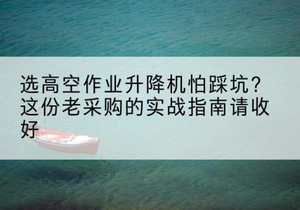 永乐群岛高空作业升降机厂家推荐-选高空作业升降机怕踩坑？这份老采购的实战指南请收好